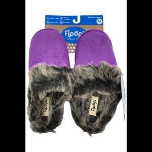 Floopi Women's Selene Faux Suede Clog Slipper Purple -